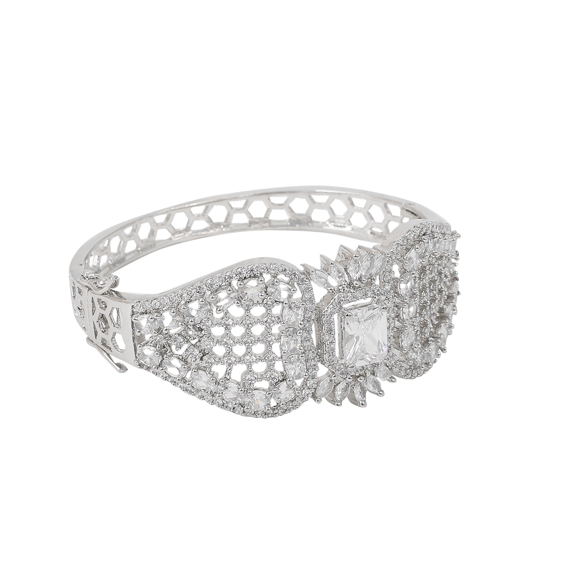 Opal Touch - Divine Cubic Zirconia Kada Bracelet - Bracelet