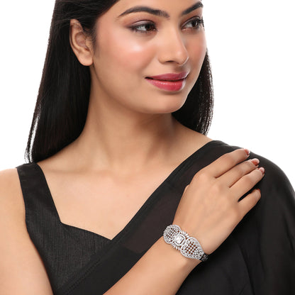 Opal Touch - Divine Cubic Zirconia Kada Bracelet - Bracelet