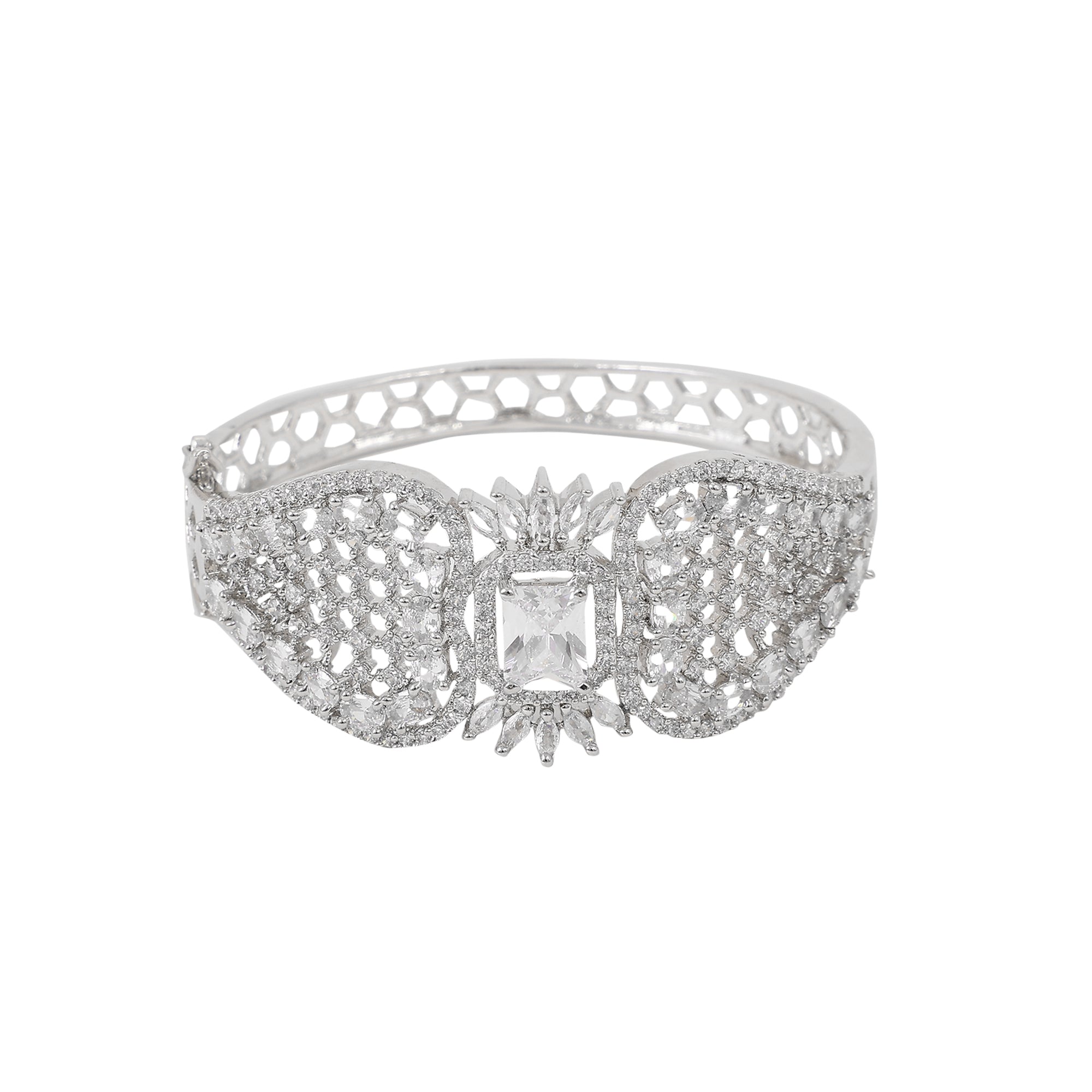 Opal Touch - Divine Cubic Zirconia Kada Bracelet - Bracelet