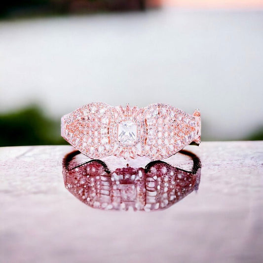 Opal Touch - Divine Cubic Zirconia Kada Bracelet - Bracelet