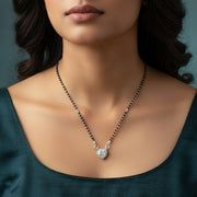 Divine Link Rhodium Mangalsutra - Opal Touch