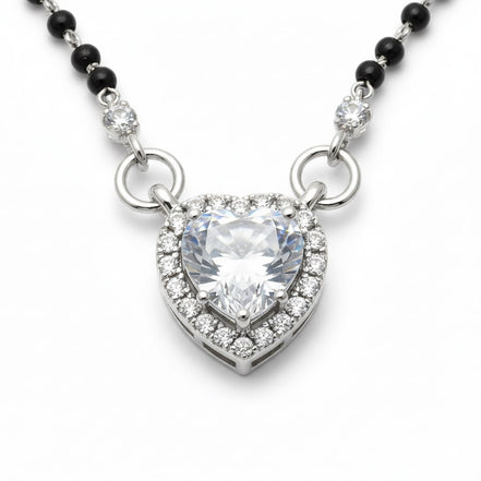 Divine Link Rhodium Mangalsutra - Opal Touch