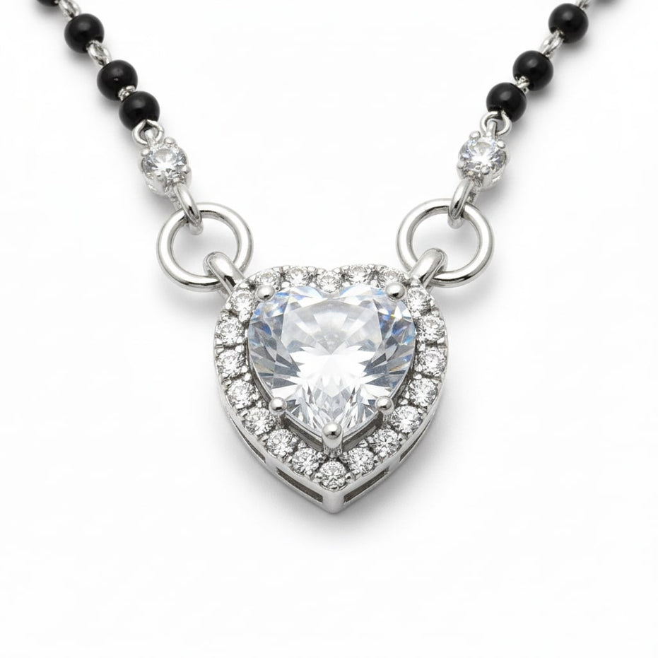 Divine Link Rhodium Mangalsutra - Opal Touch