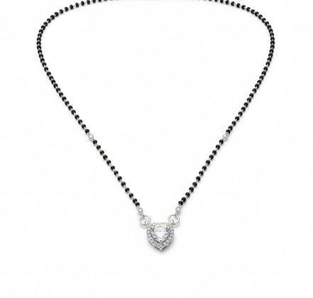 Divine Link Rhodium Mangalsutra - Opal Touch