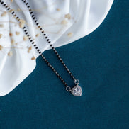 Mangalsutra - Divine Link Rhodium Mangalsutra - Opal Touch