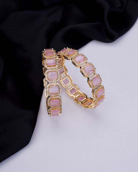 Opal Touch - Divine Rectangle AD Bangles (Pack of 2) - Bangles