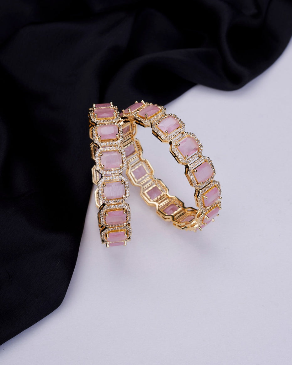 Opal Touch - Divine Rectangle AD Bangles (Pack of 2) - Bangles