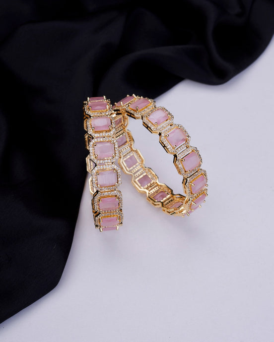Opal Touch - Divine Rectangle AD Bangles (Pack of 2) - Bangles
