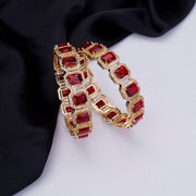Opal Touch - Divine Rectangle AD Bangles (Pack of 2) - Bangles