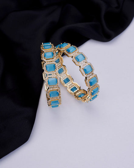 Opal Touch - Divine Rectangle AD Bangles (Pack of 2) - Bangles
