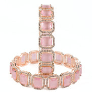 Divine Rectangle AD Bangles (Pack of 2) - Opal Touch
