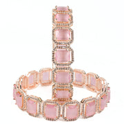 Divine Rectangle AD Bangles (Pack of 2) - Opal Touch