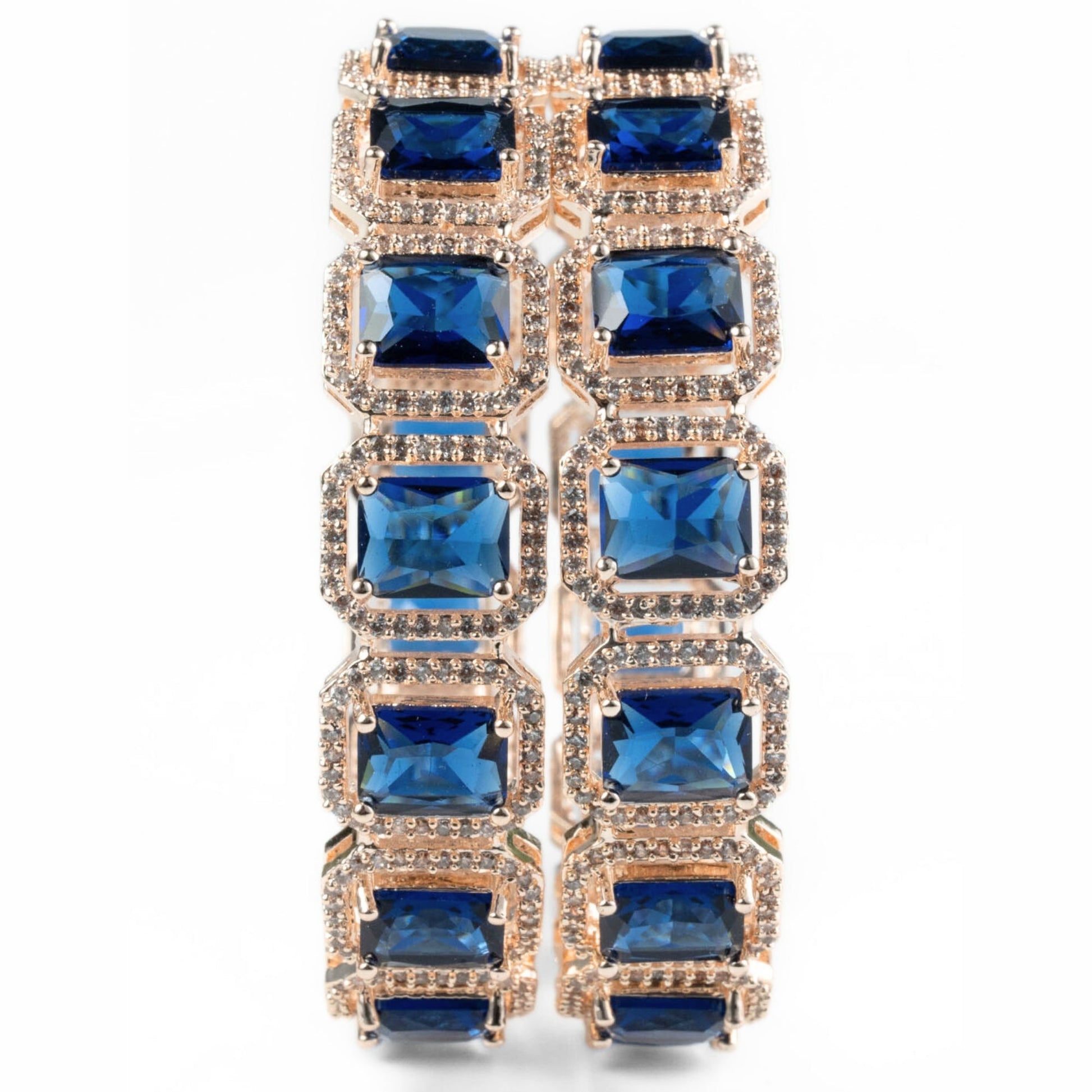 Divine Rectangle AD Bangles (Pack of 2) - Opal Touch