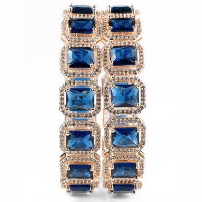 Divine Rectangle AD Bangles (Pack of 2) - Opal Touch