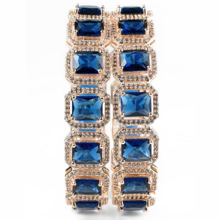 Divine Rectangle AD Bangles (Pack of 2) - Opal Touch