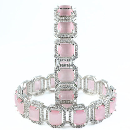 Divine Rectangle AD Bangles (Pack of 2) - Opal Touch