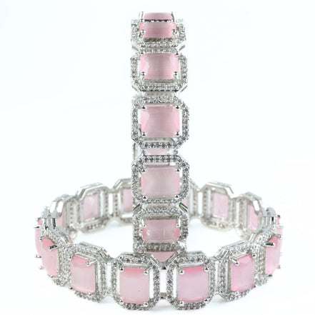 Divine Rectangle AD Bangles (Pack of 2) - Opal Touch