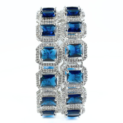 Divine Rectangle AD Bangles (Pack of 2) - Opal Touch