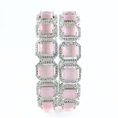 Divine Rectangle AD Bangles (Pack of 2) - Opal Touch