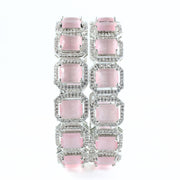 Divine Rectangle AD Bangles (Pack of 2) - Opal Touch