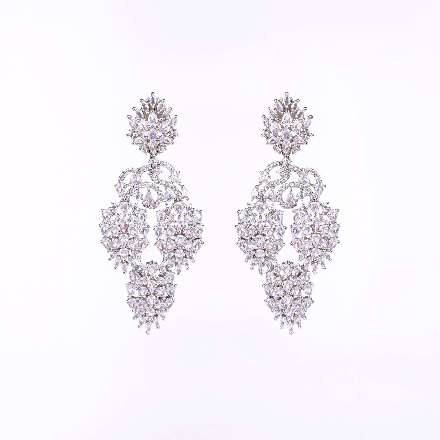 Opal Touch - Divine Rhodium Studs - Earrings