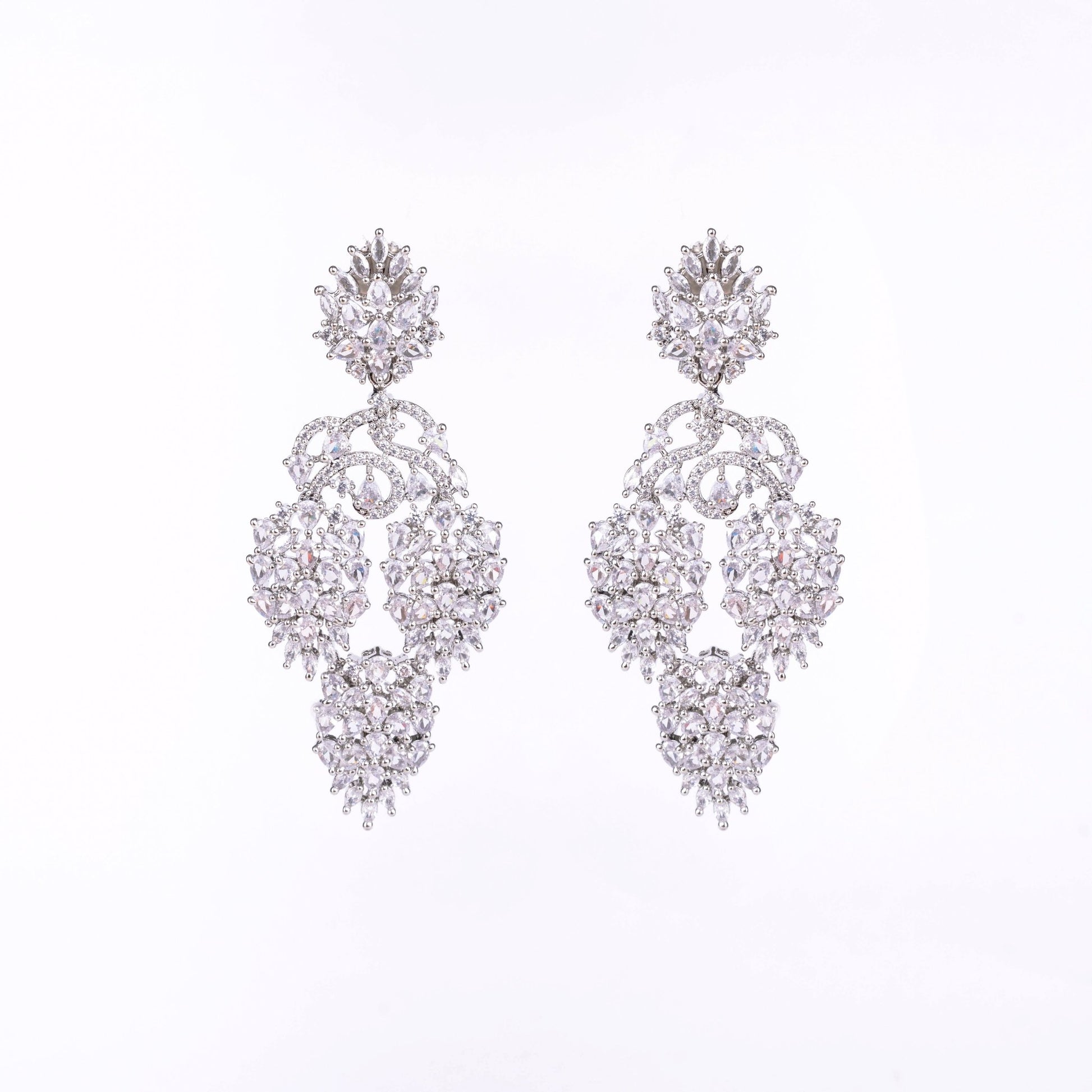 Opal Touch - Divine Rhodium Studs - Earrings
