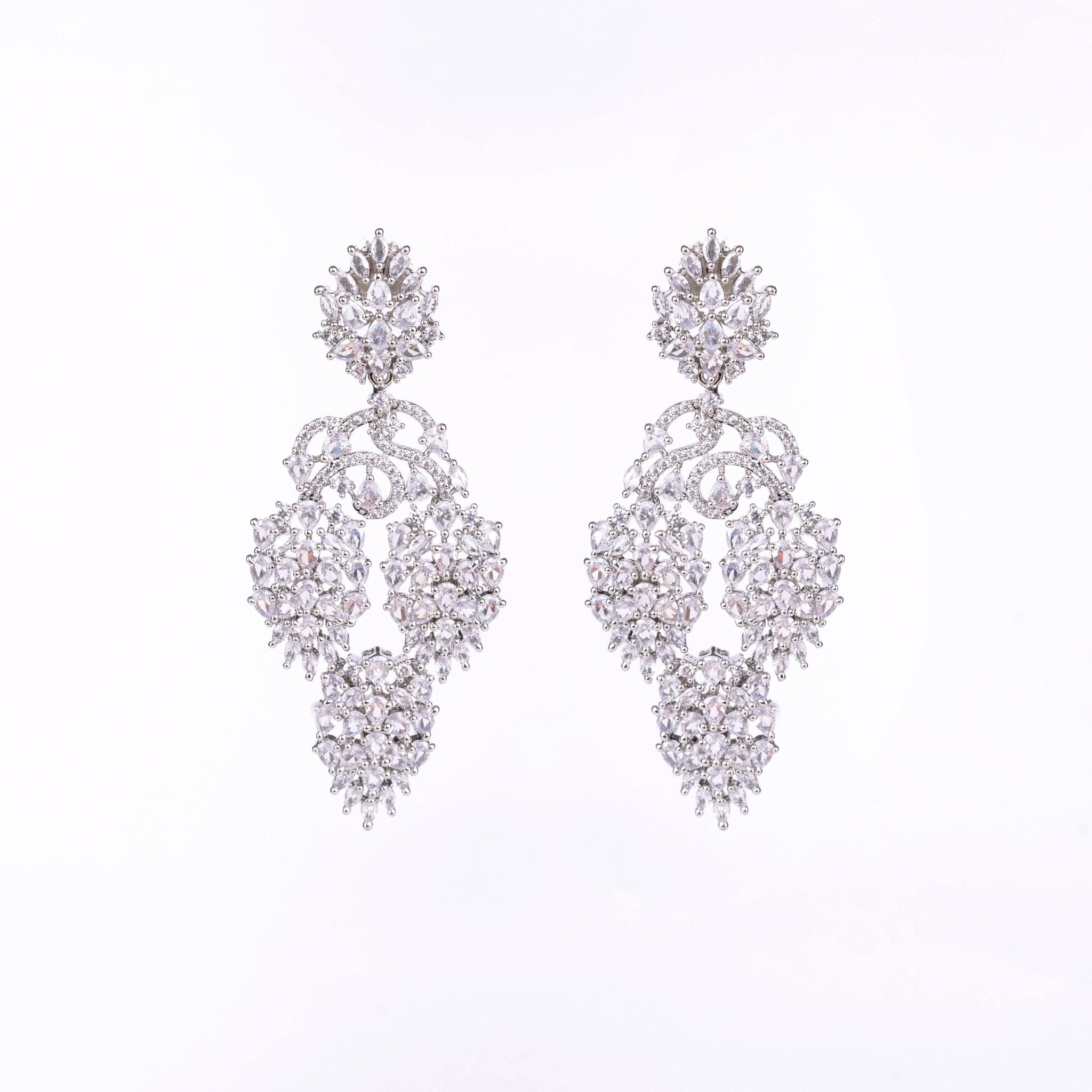 Opal Touch - Divine Rhodium Studs - Earrings