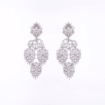 Opal Touch - Divine Rhodium Studs - Earrings