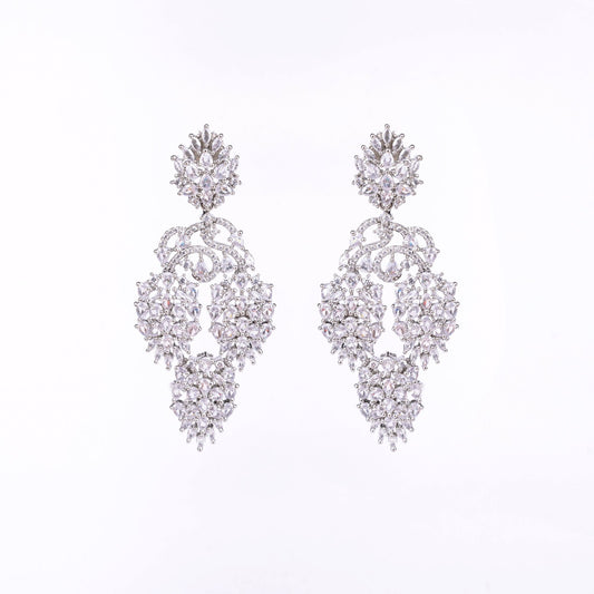 Opal Touch - Divine Rhodium Studs - Earrings