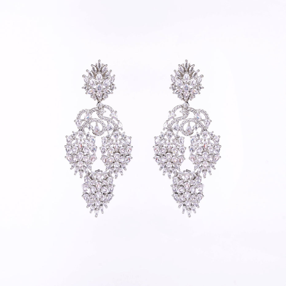 Opal Touch - Divine Rhodium Studs - Earrings
