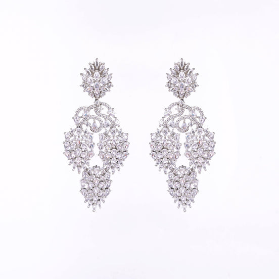 Opal Touch - Divine Rhodium Studs - Earrings