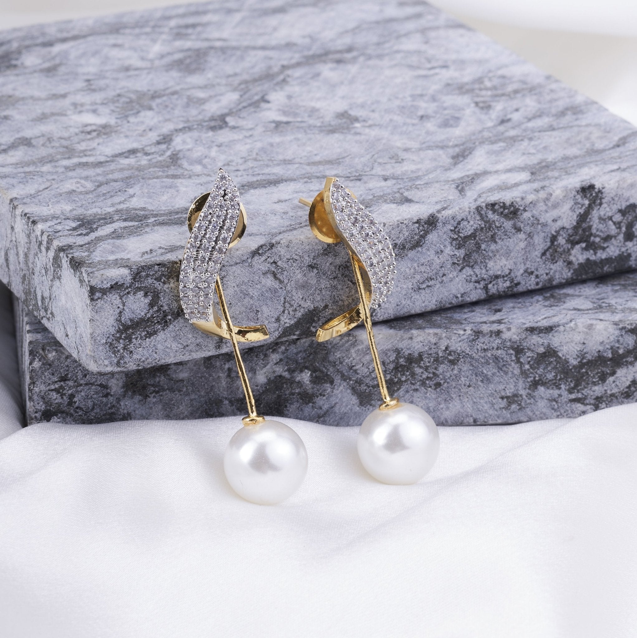 Opal Touch - Dual Tone Splendor Earrings - Earrings