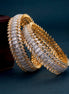 Bangles - Duchess Halo Gold Plated Bangles - Opal Touch