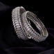 Bangles - Duchess Halo Rhodium Plated Bangles - Opal Touch
