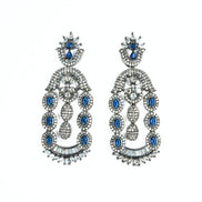 Earrings - Dusk Spread Rhodium Earrings - Opal Touch