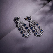 Earrings - Dusk Spread Rhodium Earrings - Opal Touch