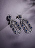 Earrings - Dusk Spread Rhodium Earrings - Opal Touch