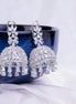 Opal Touch - Eccentric American Diamond Rhodium Jhumka - Jhumka