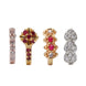 Opal Touch - Elegance in Multicolor Nose Pins (Pack of 4) - Nose Pin