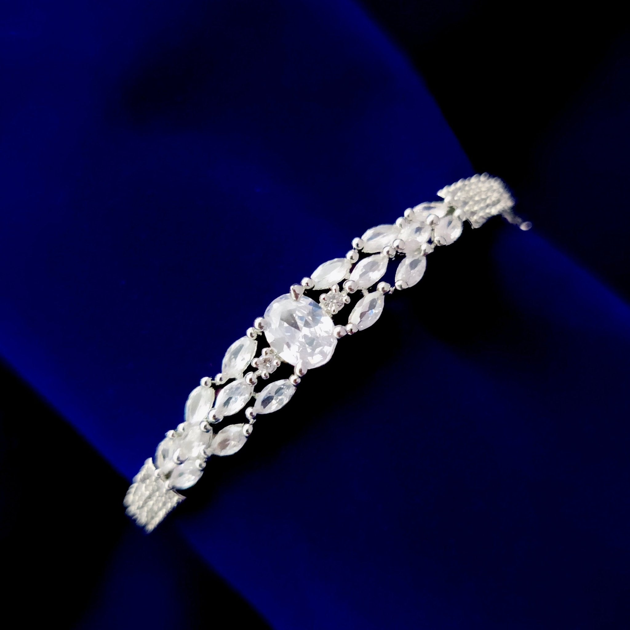 Opal Touch - Elegance in White Rhodium Bracelet - Bracelets