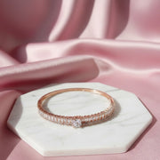 Elegance in White Rose Gold Bracelet - Opal Touch