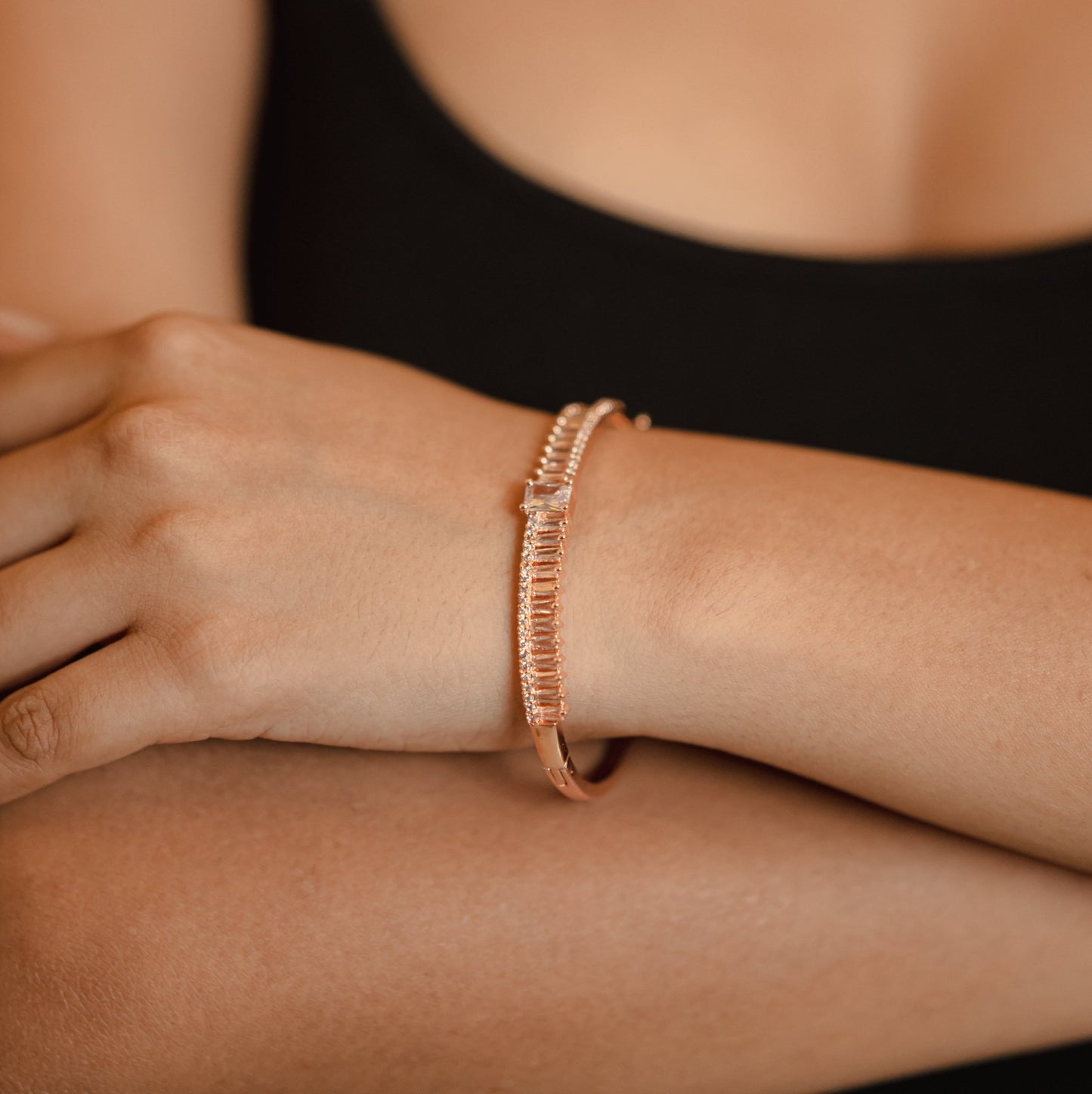 Opal Touch - Elegance in White Rose Gold Bracelet - Bracelets