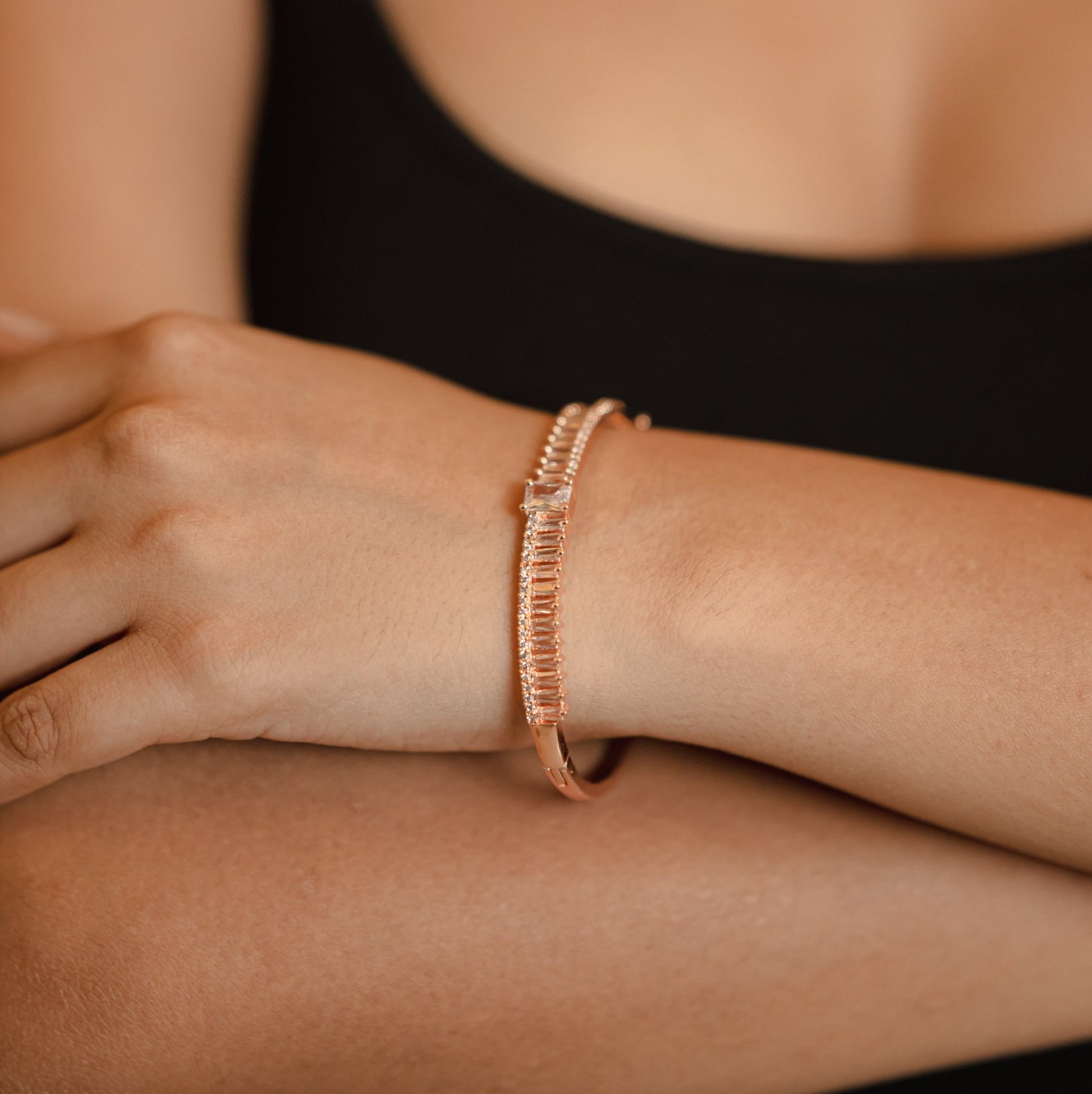 Opal Touch - Elegance in White Rose Gold Bracelet - Bracelets