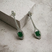 Opal Touch - Elegance Rhodium Plated Crystal Earrings - Earrings