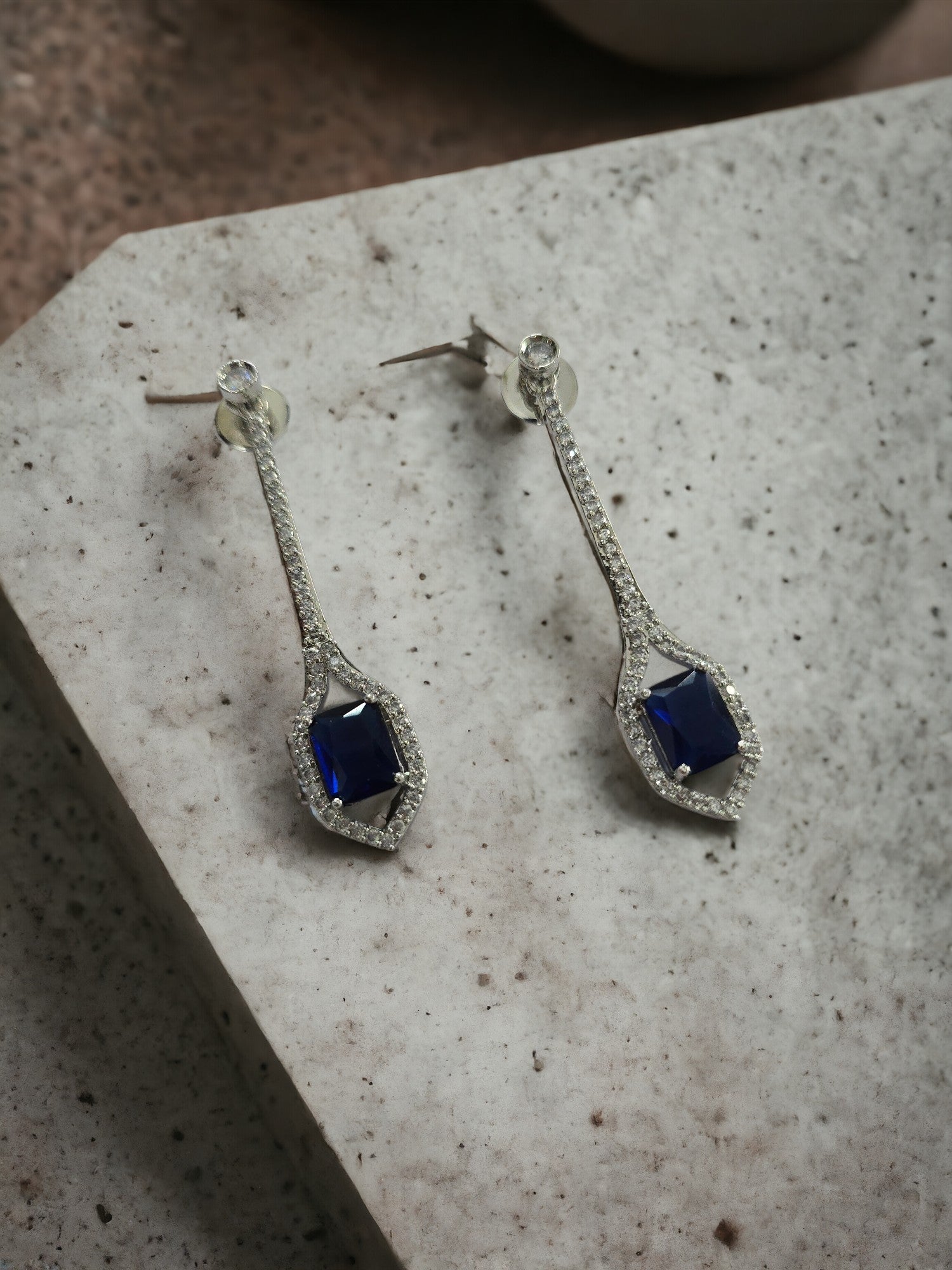 Opal Touch - Elegance Rhodium Plated Crystal Earrings - Earrings