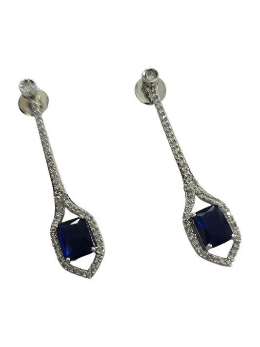 Opal Touch - Elegance Rhodium Plated Crystal Earrings - Earrings