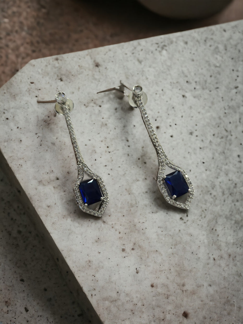 Opal Touch - Elegance Rhodium Plated Crystal Earrings - Earrings