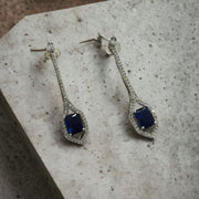Opal Touch - Elegance Rhodium Plated Crystal Earrings - Earrings