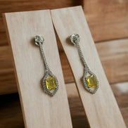 Opal Touch - Elegance Rhodium Plated Crystal Earrings - Earrings