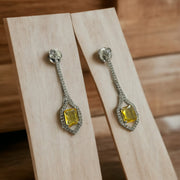 Opal Touch - Elegance Rhodium Plated Crystal Earrings - Earrings